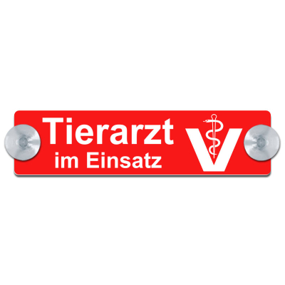 Tierarzt im Einsatz mit Veterinärlogo